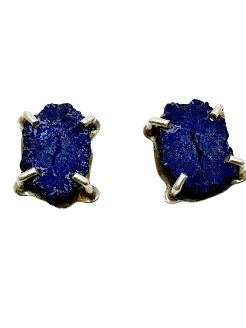 The Dreamer sterling silver azulite slab stud earrings - GM9